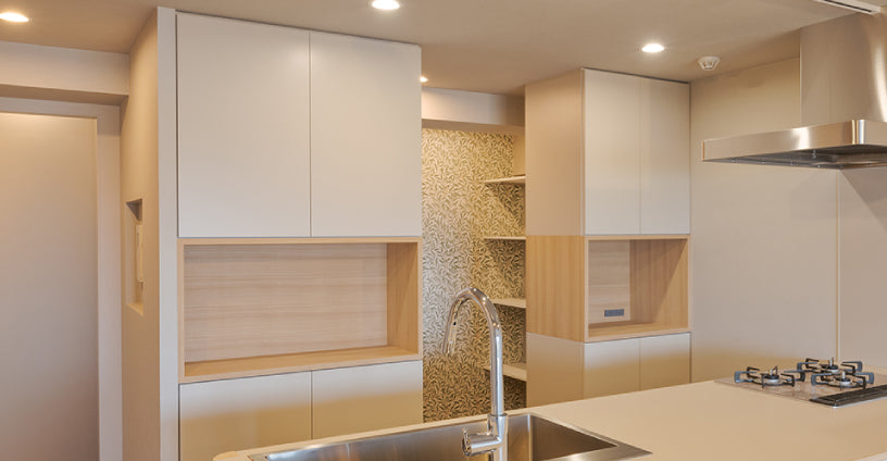 リノベーションで人気　ダイニングにぴったりの造作カップボード